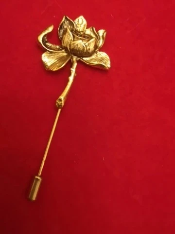 خمر زهرة اللوتس المينا بروش دبوس للرجال النساء للجنسين الرجعية دعوى التلبيب شارة بدبوس-الرمز الثقافي مجوهرات الإكسسوار #6