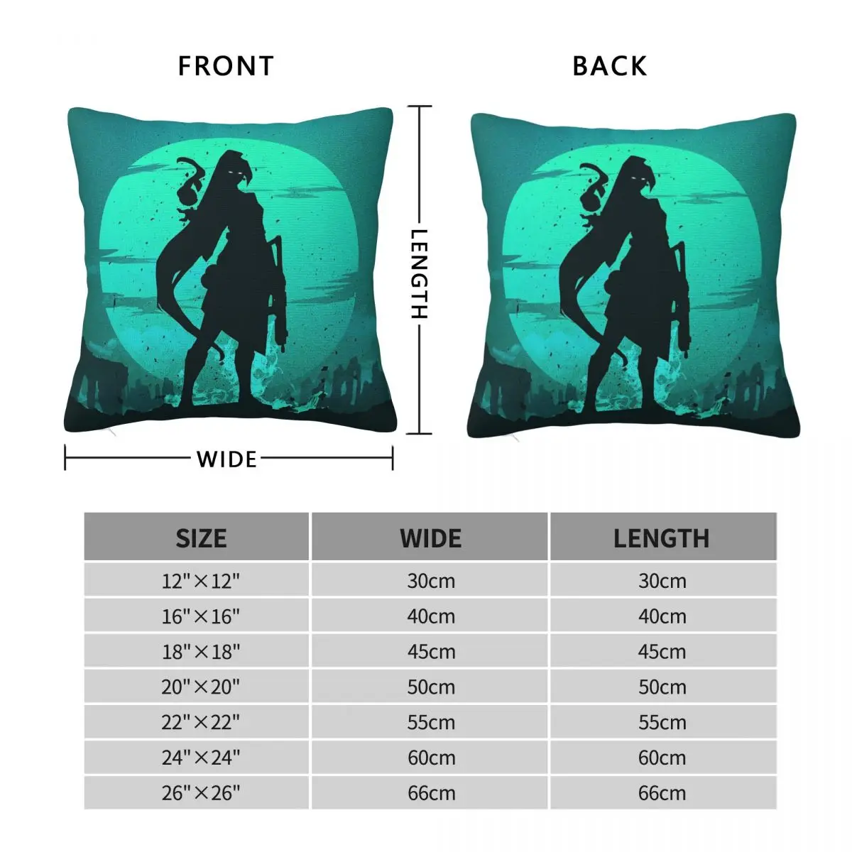 Valorant Sage Healer Agent Square Pillowcase Polyester Linen Velvet Pattern Zip Decor Throw Pillow Case Car Cushion Cover