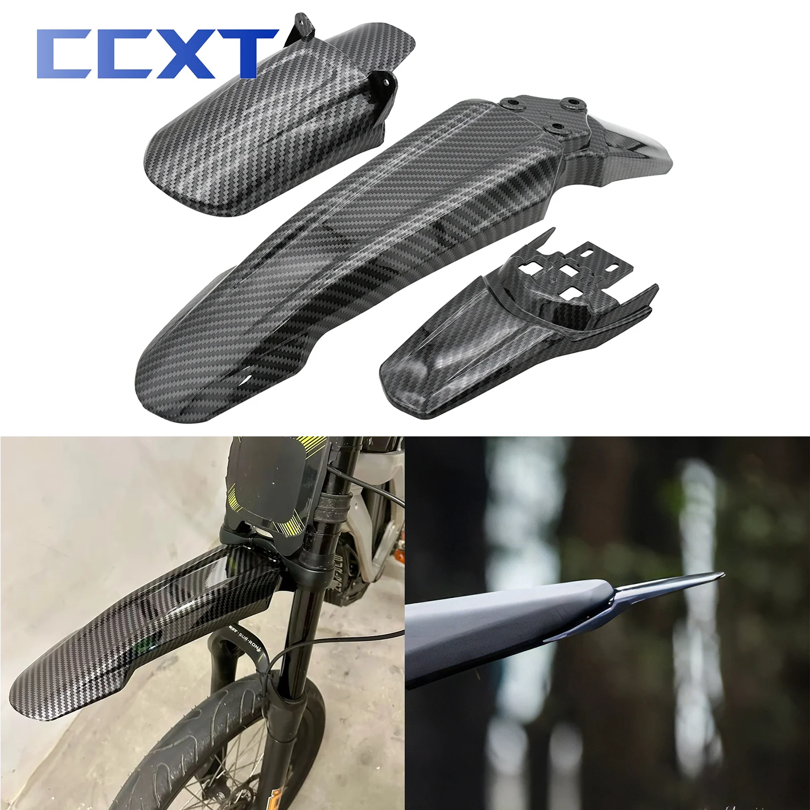 Electric Motocross Front Rear Wheel Mudguards Fender For Surron Light Bee X & Light Bee S For Segway X260 X160 Universal Parts