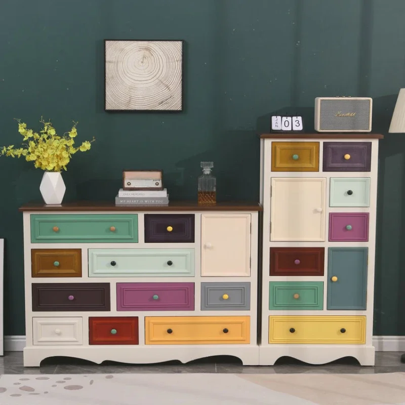 

Wooden Organizer Bedroom Cabinet Drawer Retro Living Room Cabinets Home Storage Cassettiera Cameretta Furnitures