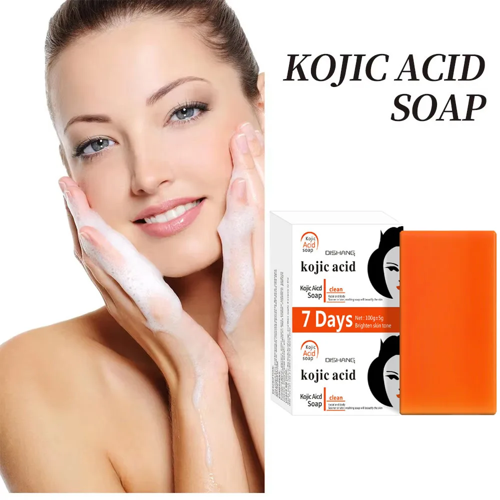 Handmade Whitening Soap Skin Care Deep Cleaning Moisturizing Cleansing Essential Temperate Soap Brighten Skin Kojic Acid Soap