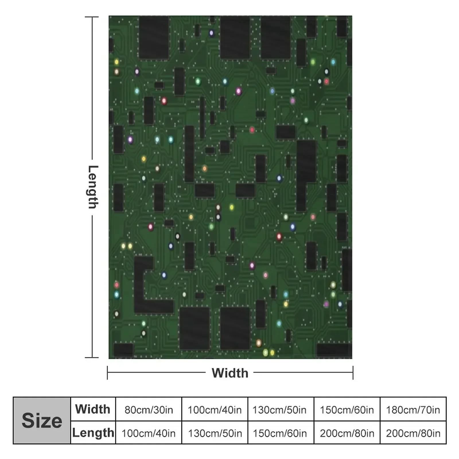 Green Electronics Circuit Board Throw Blanket Summer heavy to sleep Quilt Sofa Blankets