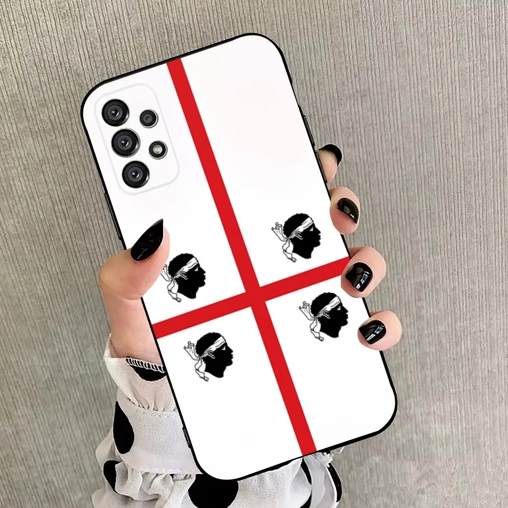 Flag of Sardinia  Phone Case For Samsung Galaxy A20,A21s,A22,A31,A32,A52,A53,A72,73,A80,A91 Soft Black Cover