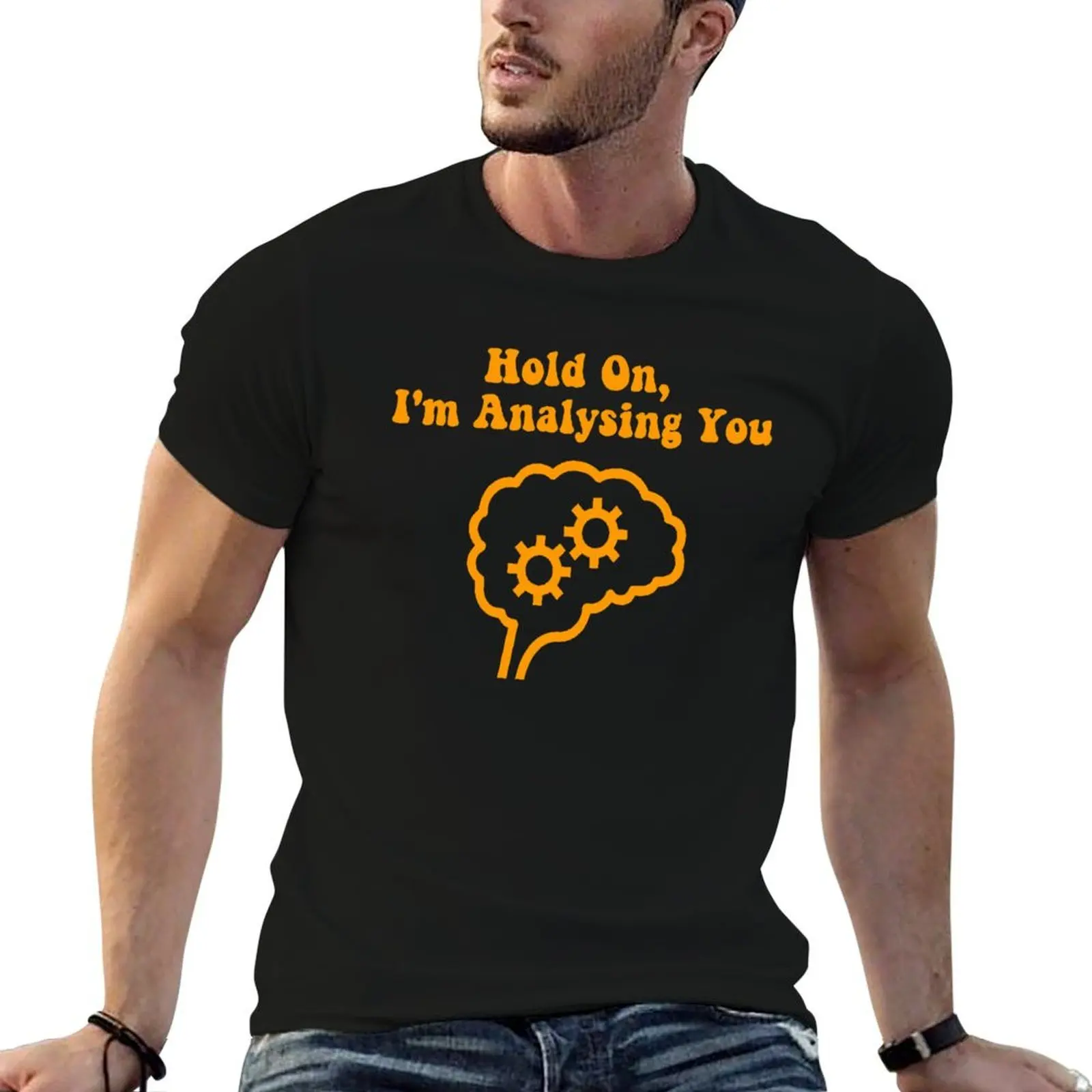 Tenez-vous bien, je vous analyse, surfaits-think, psychiatrie, psychologie, t-shirt homme, t-shirts de luxe pour homme, t-shirt graphique