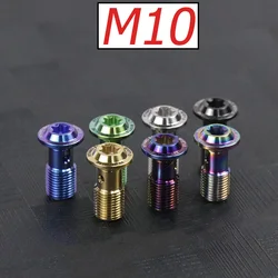 FLAWLESSTI M10x1.0 1.25 Pitch Gr5 Titanium Banjo Bolt Brake Caliper Master Cylinder Bolts For Brembo Xmax 300 Vespa Sprint 150