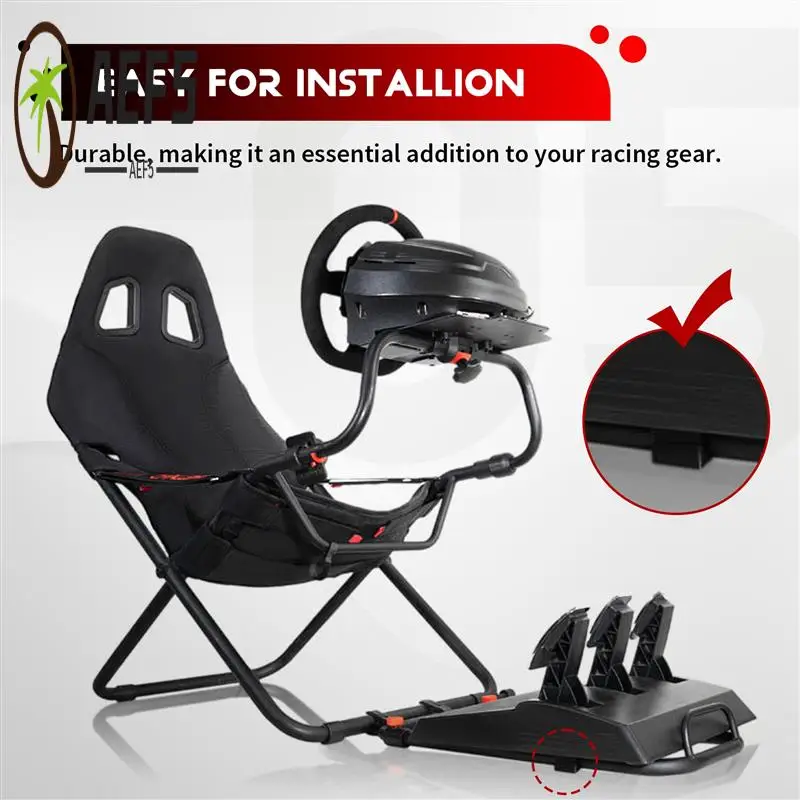 AEF5-Racing Pedal Mount For Fanatec, For Fanatec DD Pro Three Pedal Enhanced Stability And Durability