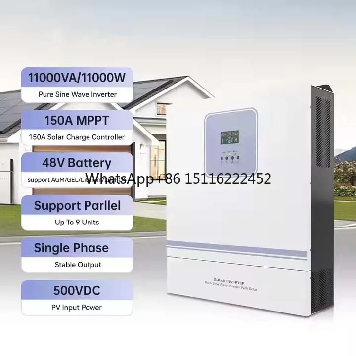 

Solar Inverter High Frequency Solar Hybrid Inverter 11Kw for Home Energy Storage with Parallel Function