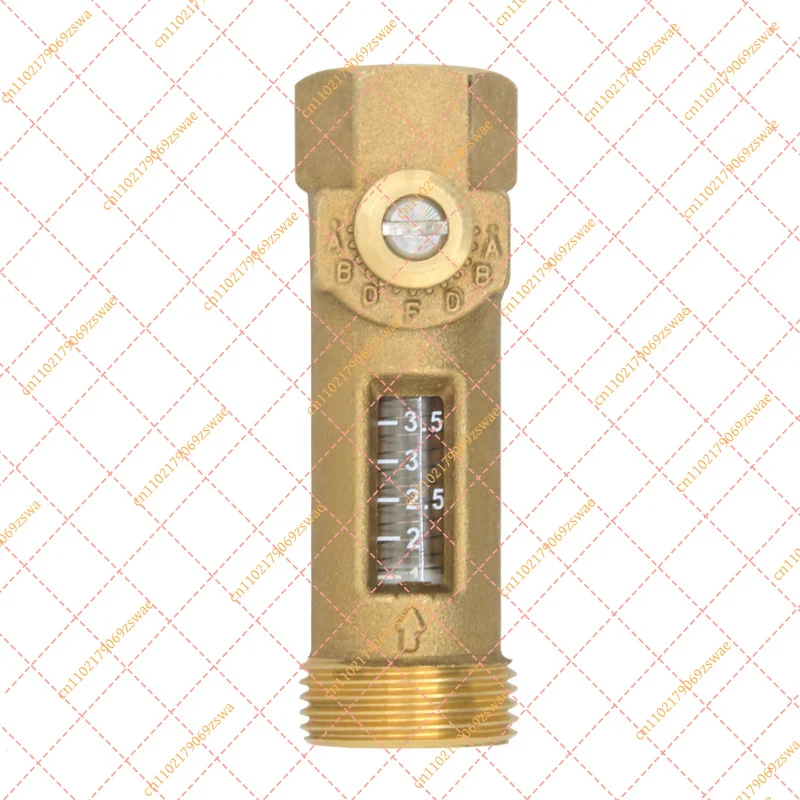 DN15 DN20 Brass Balancing Valve with Spring Flow Meter, Adjustable Flow Regulation Valve