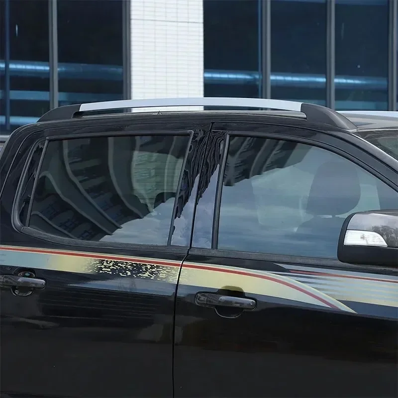 For Ford Ranger Wildtrak T7 T8 2015-2021 PC Black Car Window Center Pillar Decoration Stickers Car Accessories view 5