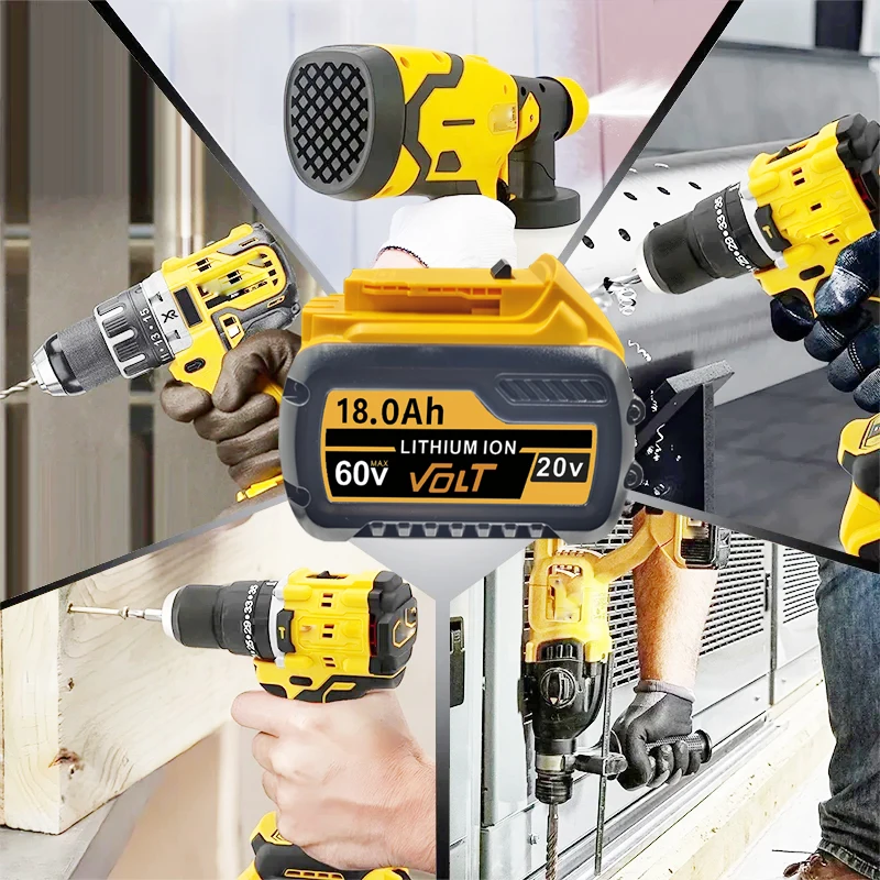 Pro DEWALT 18,0 Ah, max. 20 V, max. 60 V, lithium-iontové baterie, vhodné pro DCB204, DCB205, DCB206, DCB609, DCB184, DCB200 - náhled 6
