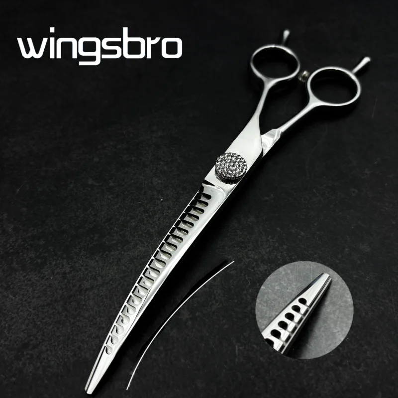 

High-end Dog Hair Trimming Scissors pet Grooming Curved Shears Dog Beauty Grooming Scissors Pet Groomer