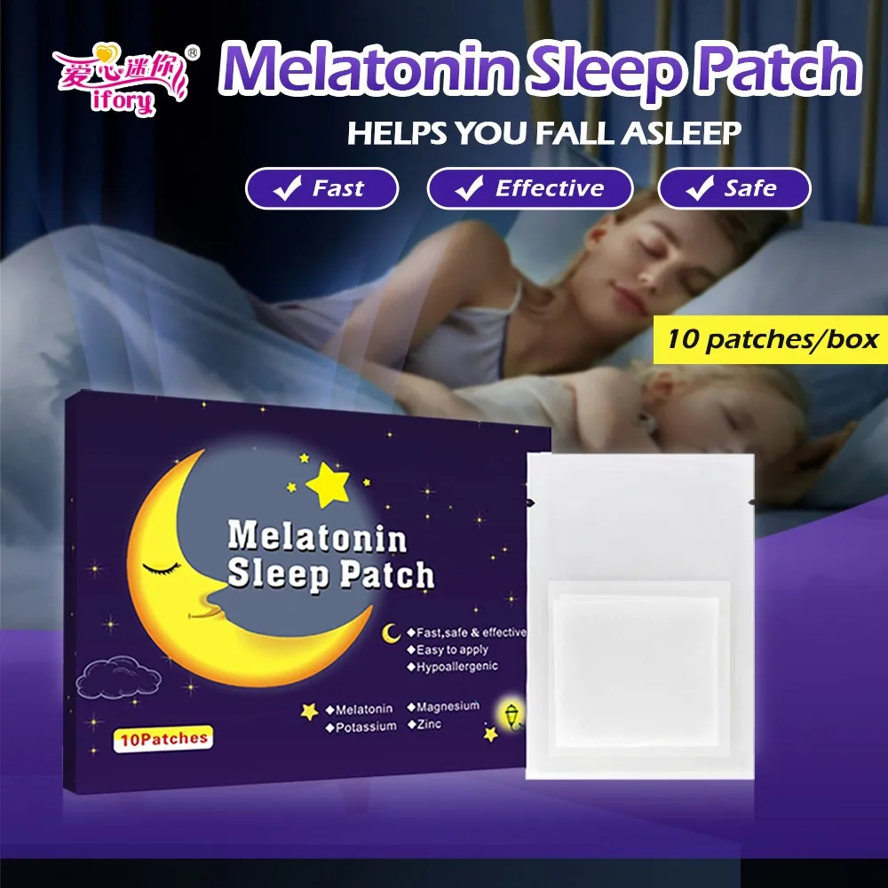 

Ifory Herbal Medical Melatonin Sleep Patch Relieve Headache Plaster Anxiety Essential Improve Insomnia Body Relax Pain Relief