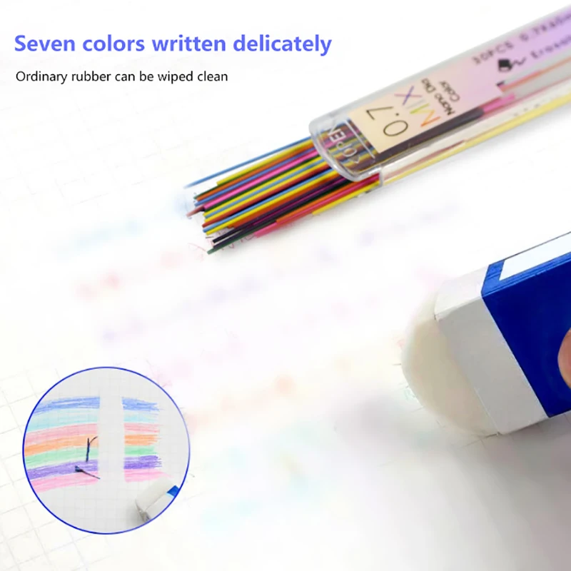 Colored Automatic Pencil Core Primary Drawing Colorful Erasable Hand Painting Sketch Pen Core