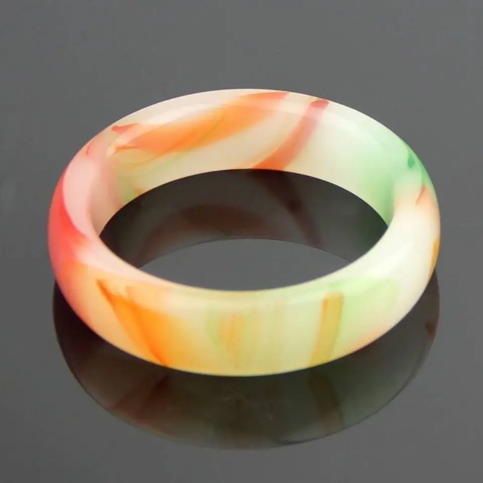 

Genuine jade color bracelet women's chicken blood red Wangfu girl color bracelet