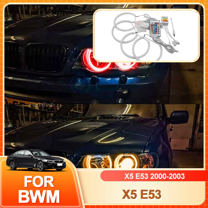 

Glasses Holder For BMW X5 E53 Pre Facelift 2000 2001 2002 2003 Accessories 16 Colors RGB Cotton Light LED Angel Eyes Kit Ring