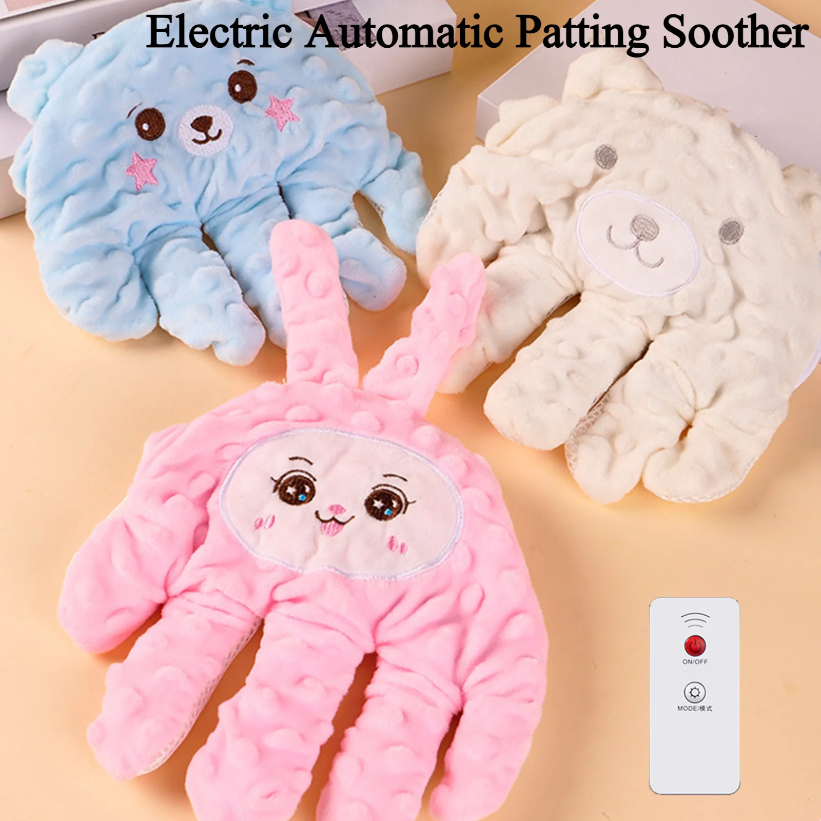 

Cartoon Baby Sleep Aid Newborn Soothing Pillow Comforting Hand Detachable with Remote for Comfortable Sleeping Automatic Patting