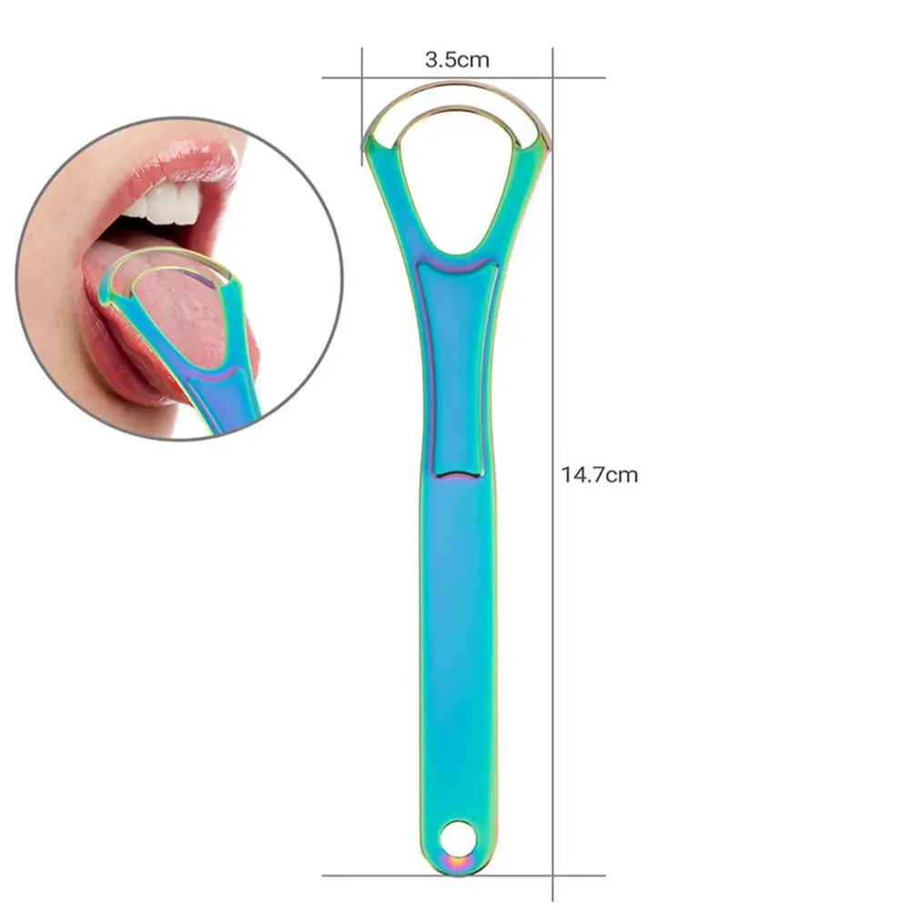 Double Decker Mouth Brush High Quality Clean Tongue Stainless Steel Tongue Cleaner Tongue Brush