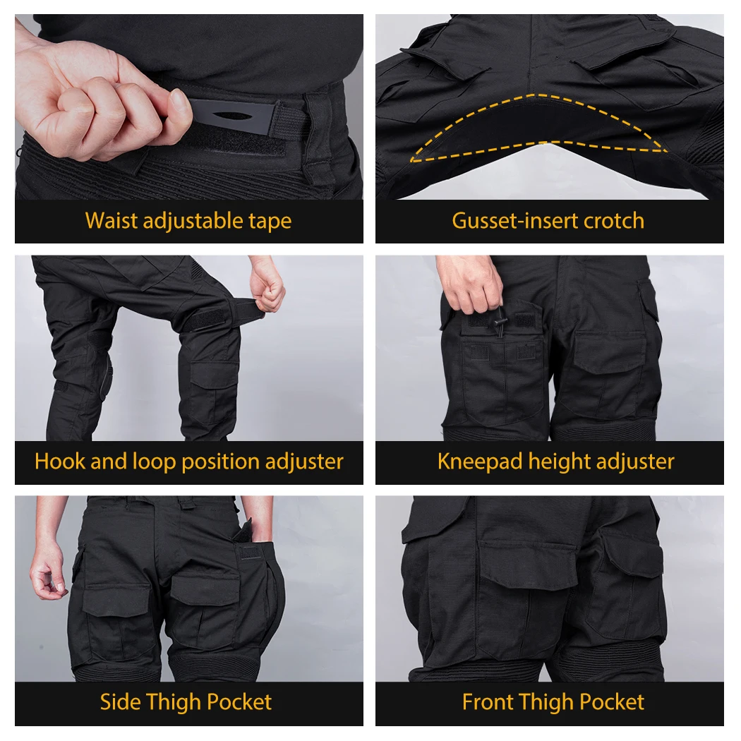 IDOGEAR-traje de combate táctico G3, camisa y pantalon, rodilleras