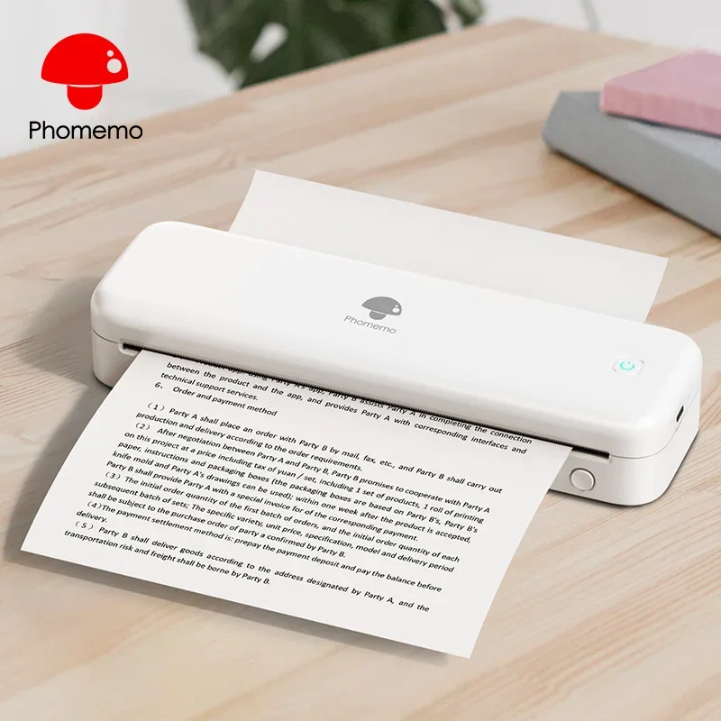 Phomemo 2024 NEW M834 300DPI Wireless A4 Printer A4 Thermal Portable Inkless Bluetooth Printer For Travel Office School