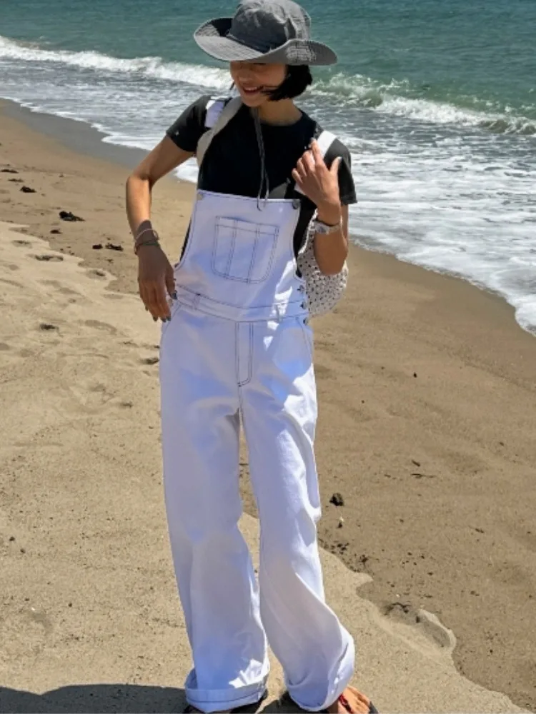 

Шикарные летние свободные джинсовые комбинезоны, женские длинные брюки с высокой талией, воротник на пуговицах, дизайн, модные и качественные женские джинсы