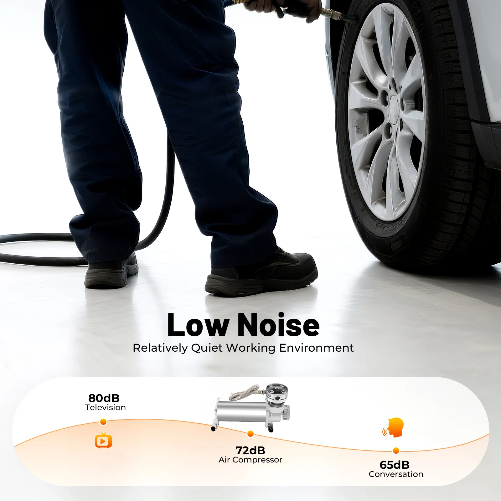 12 В 200-300 Вт железный проводной электрический прямоугольный сверхмощный воздушный компрессор автомобильный универсальный максимальное рабочее давление 200 фунтов на квадратный дюйм