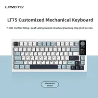 LT75 Customized Mechanical Keyboard Full-key Hot-swap Gasket Structure Wireless Bluetooth 3-mode Connection Pc  Accessories