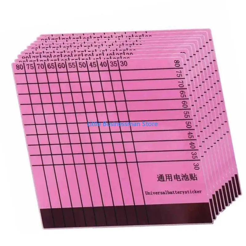 10 Blatt selbstklebende Batterieabdeckungen, hochwertige Kunststoff-Batterieaufkleber, einfach anzubringen und zu entfernen für – Detail 3
