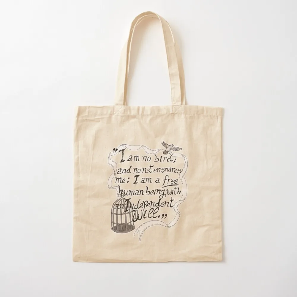 

I am no bird // Jane Eyre Tote Bag women bag tote bag men Canvas Tote