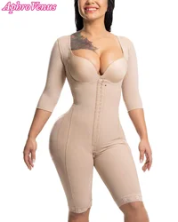 High Compression Garment Shapers Slimming Corset Long Sleeve Shapewear Adjustable Hook And Eye Front Closure Fajas Colombians