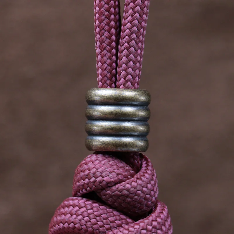 5.5mm Hole Cylinder Brass Knife Beads EDC DIY Paracord Woven Bracelets Lanyard Pendants Accessories Outdoor Tool Hangings Charms view 3