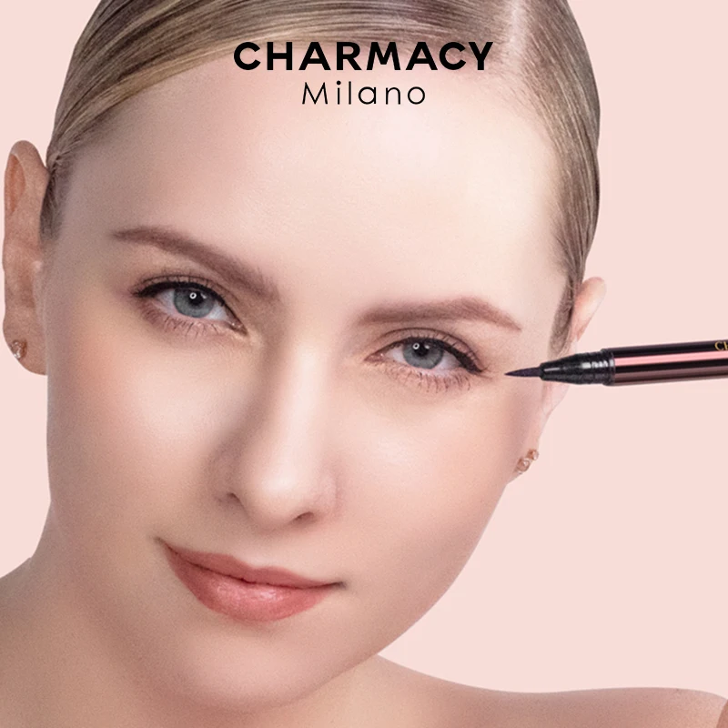 CHARMACY 2 In1 قلم كحل سائل أسود بني فائق النحافة ناعم عالي الصباغ مقاوم للماء سريع الجفاف كحل مكياج مستحضرات التجميل