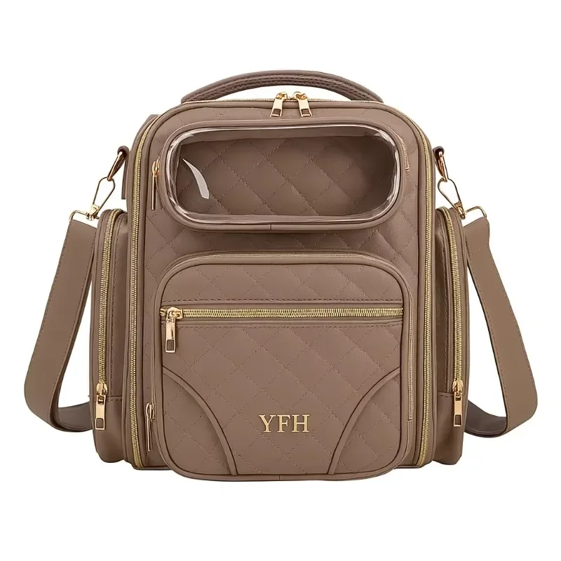 

75-90 bottles storage bag special nail light fashion nylon bag logo professional nail practitioner suitcase