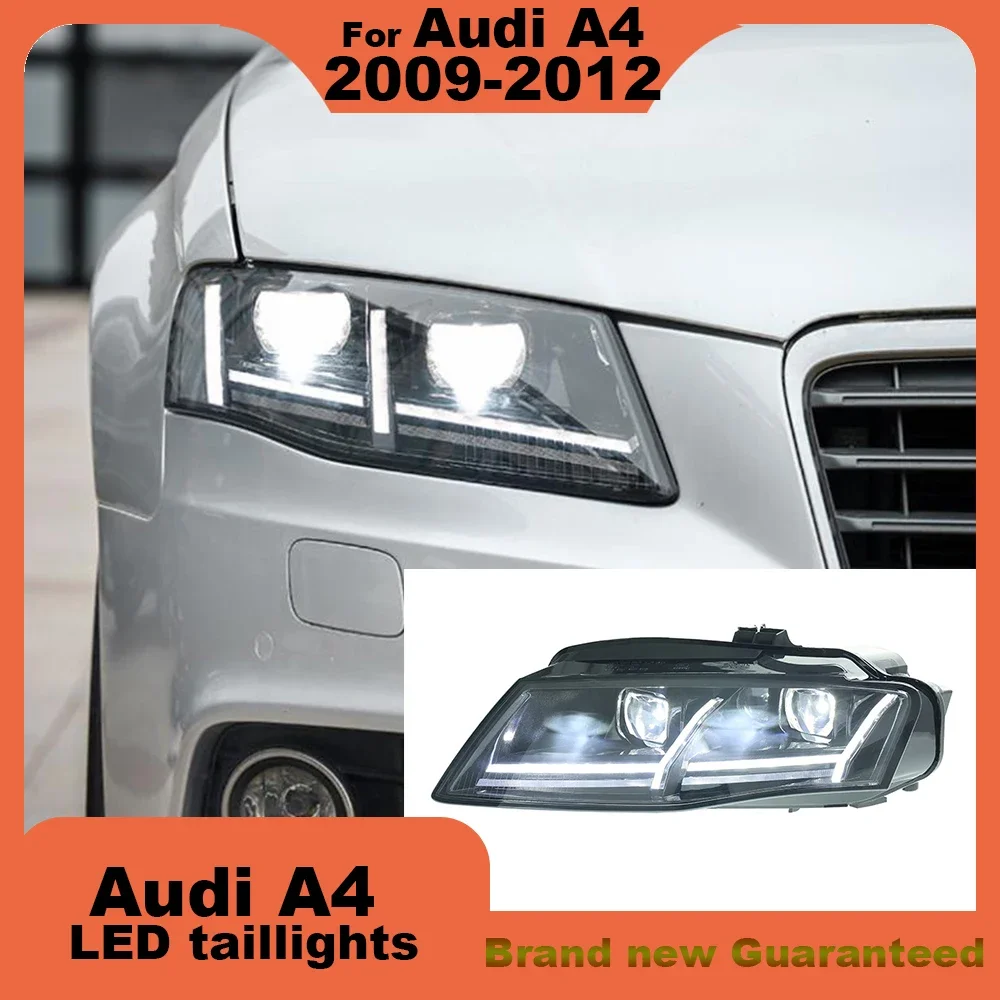 For Audi A4 2009 2010-2012 upgrade LED headlamp Laser Lenses Lamp Head Front Light Daytime running light headlight Accessories