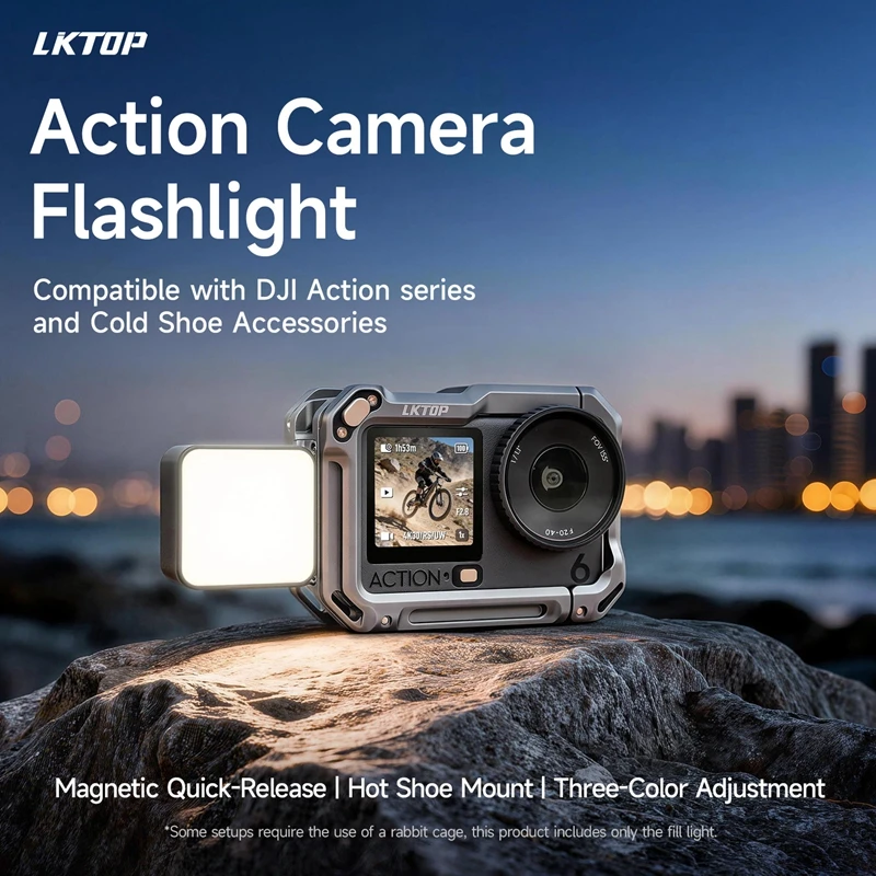 luz-magnetica-de-preenchimento-para-cameras-dji-osmo-action-6-5pro-4-3-e-pocket3-acessorio-de-luz-para-selfie-com-suporte-cold-shoe-e-ajuste-de-flash