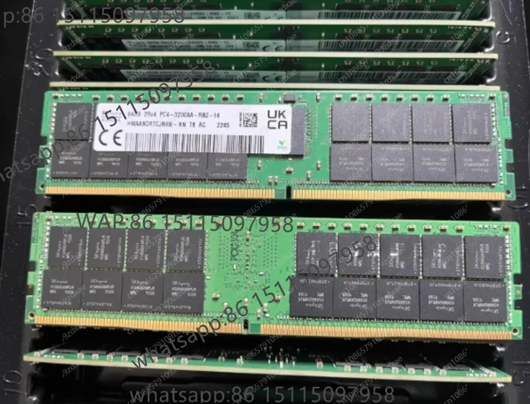 1 Pcs For  RAM 64GB 64G HMAA8GR7CJR4N-XN DDR4 3200 ECC REG PC4-3200AA RDIMM Server Memory