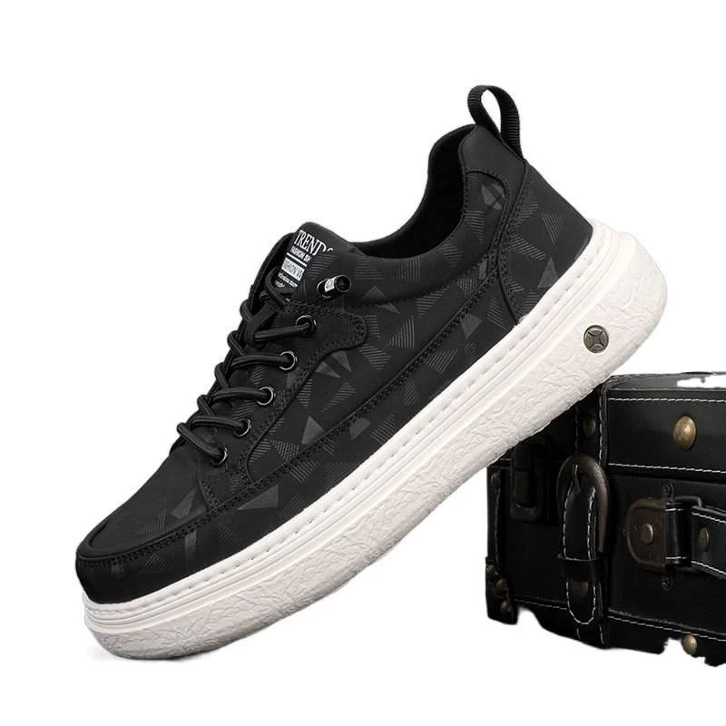 

New Spring Men's Shoes Chinese Style Breathable Plaid Shoes No-Lace Men's Low-Top Casual Canvas Shoes