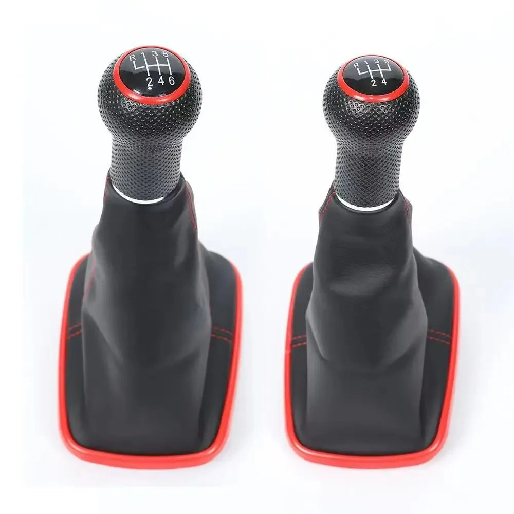 12mm for Volkswagen VW Golf 4 MK4 GTI R32 Bora Jetta 5 / 6 Speed Black Frame Gear Shift Knob Lever Gaiter Boot 1999-2004