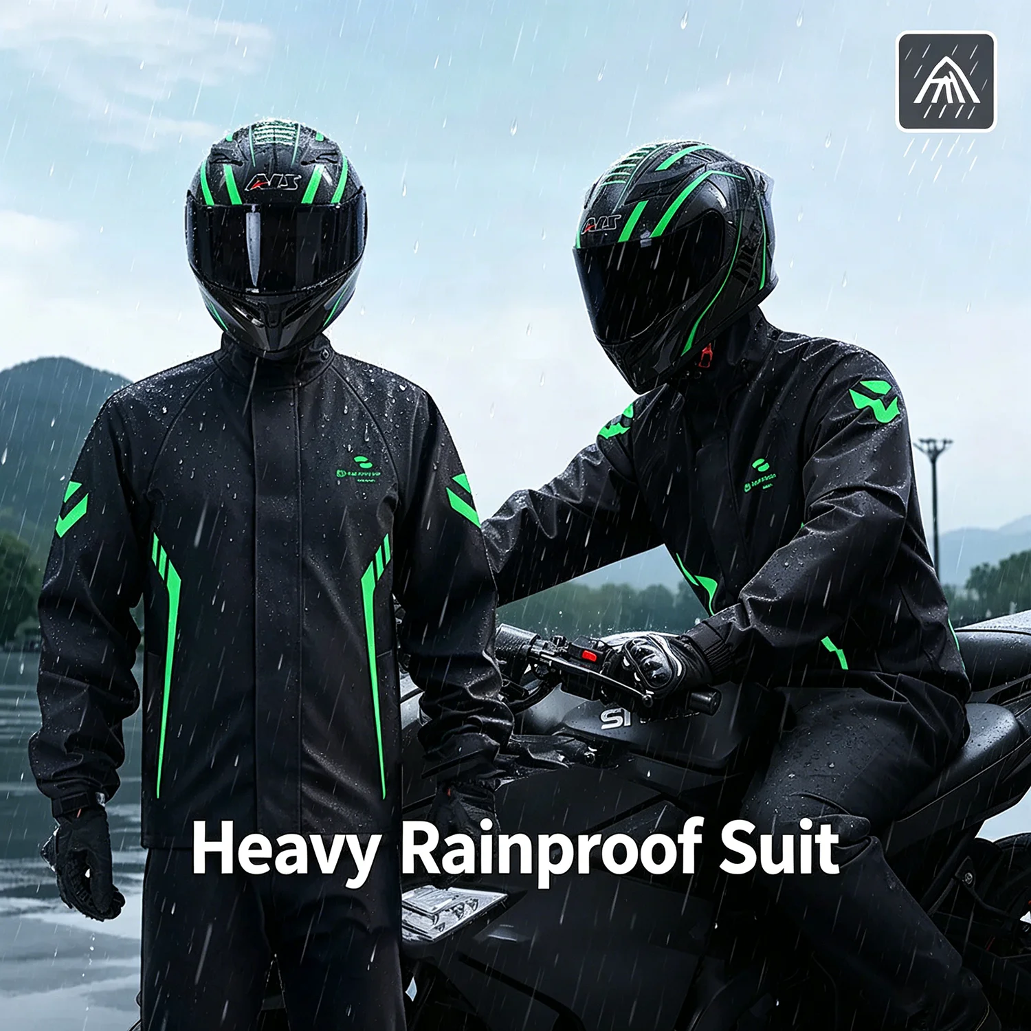 

Raincoat and Rainpants Suit Full Body Rainstorm Prevention Electric Bicycle Bicycle Motorcycle Riding Reflective Split Raincoat