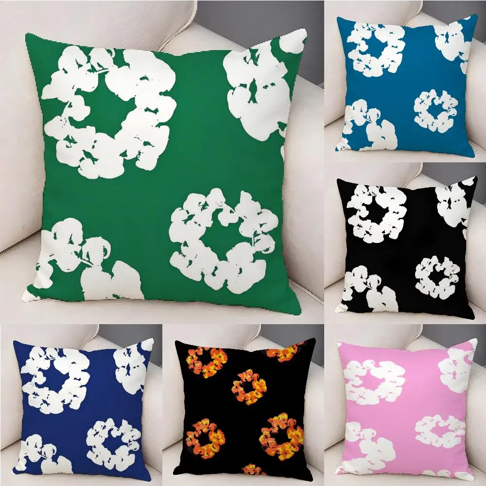Hot Luxury D-Denim T-Tears Cushion Cover Plush Decorative Pillow Case With Hidden Zipper Fashion Room Decor For Home