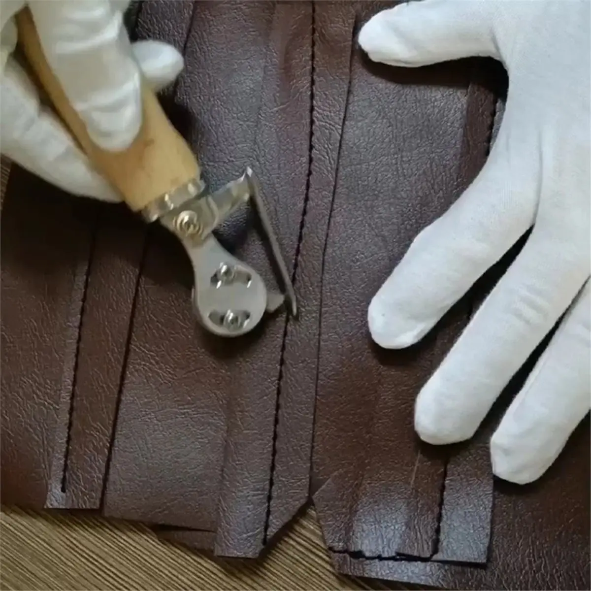 

Нож для резки кожи для DIY с деревянной ручкой, ручная резка кожи, ручная комбинация, многофункциональный нож для обрезки кромок