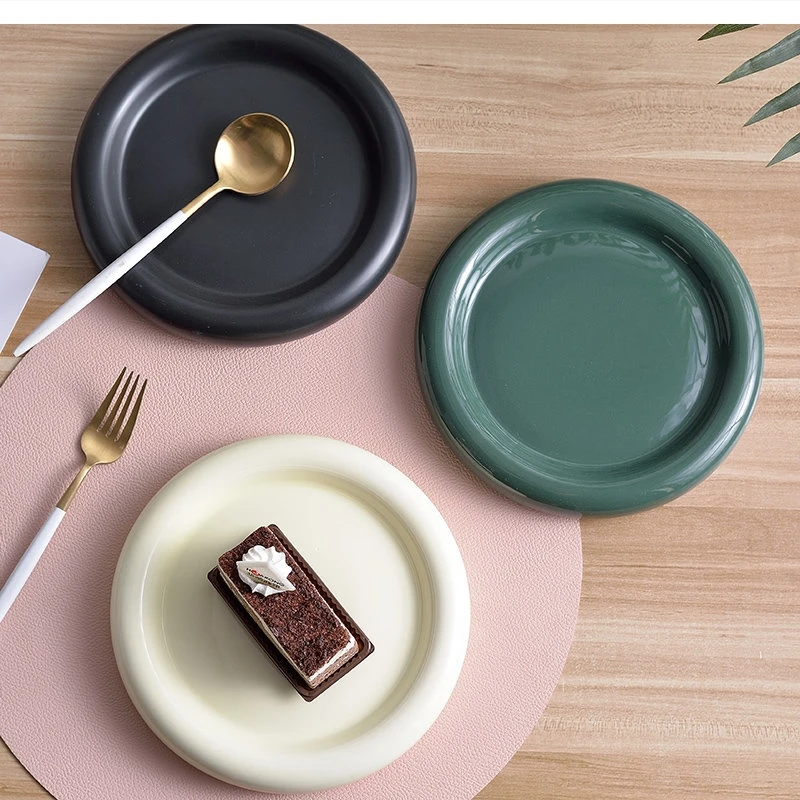 

dessert restaurant steak cake color ceramic dinner plates