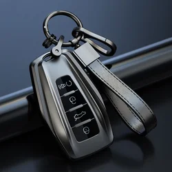 Full Signal Car Key Case Cover For Geely Key Fob Cover Grey for Geely Coolray 2024 X6 Emgrand Global Hawk GX7 Accessories