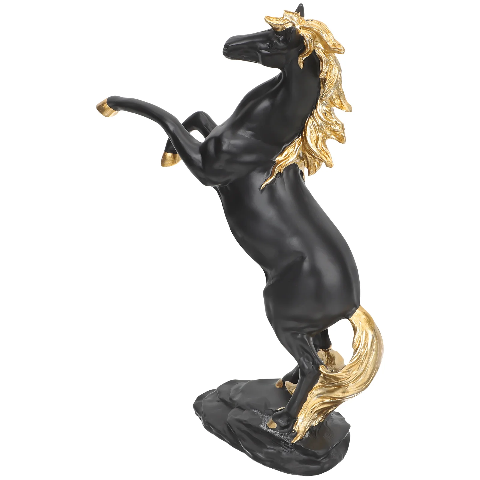 

Delicate Horse Adornment Resin Decor Lifelike Standing Decoration Home Office Ornament Horse Figurine Animal Ornament