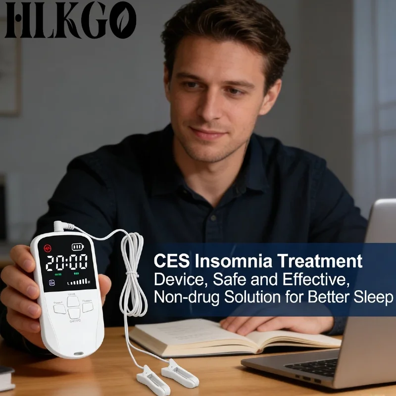 Low Frequency Pulse Micro-Current Therapy Device, tVNS Vagus Nerve Stimulator for Sleep Improvement Anxiety Management