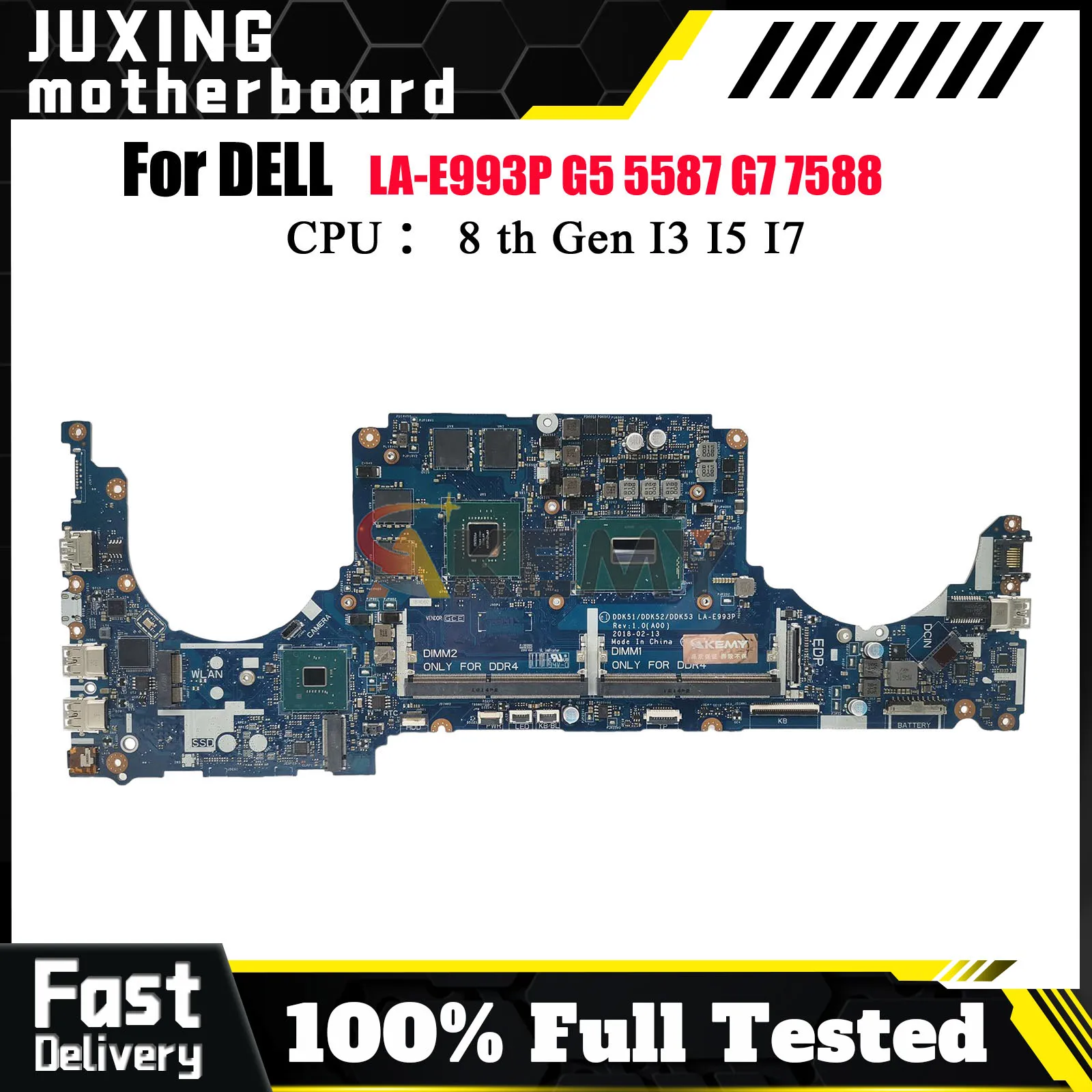

LA-E993P Notebook Motherboard for DELL Inspiron 15 7577 7570 G7 7588 G5 5587 7580, i5 i7 CPU 100% Fully Tested