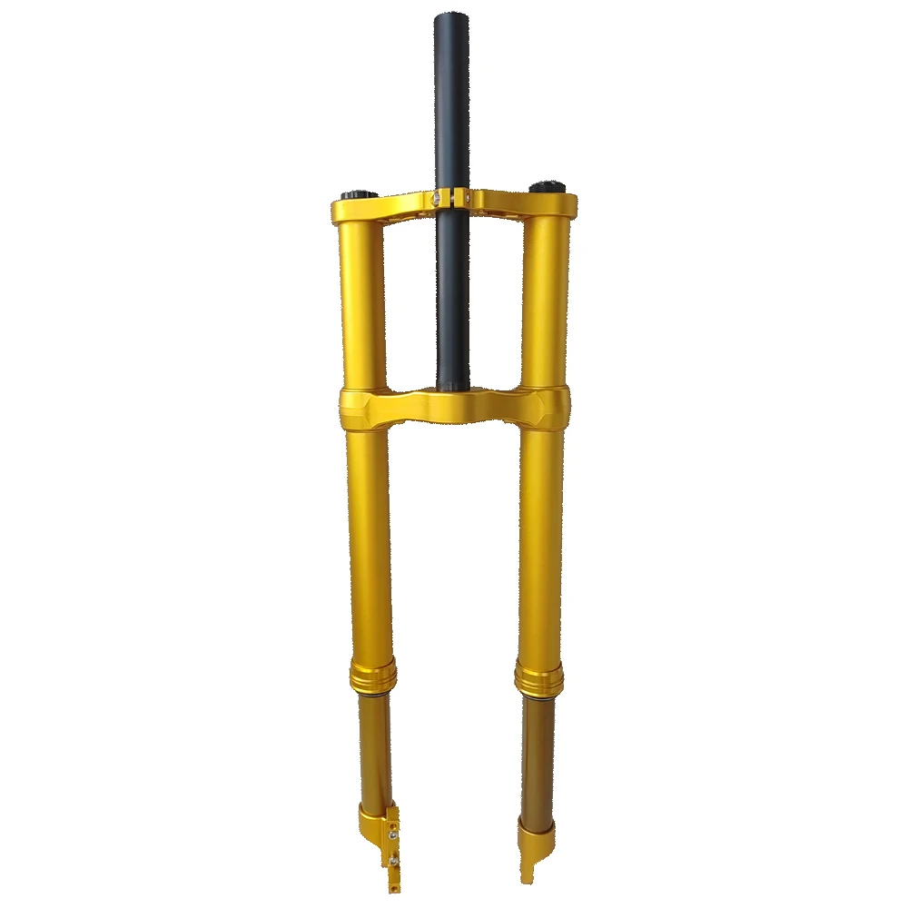 Customized inverted Solomon-O gold tubes black or gold crown ebike fork