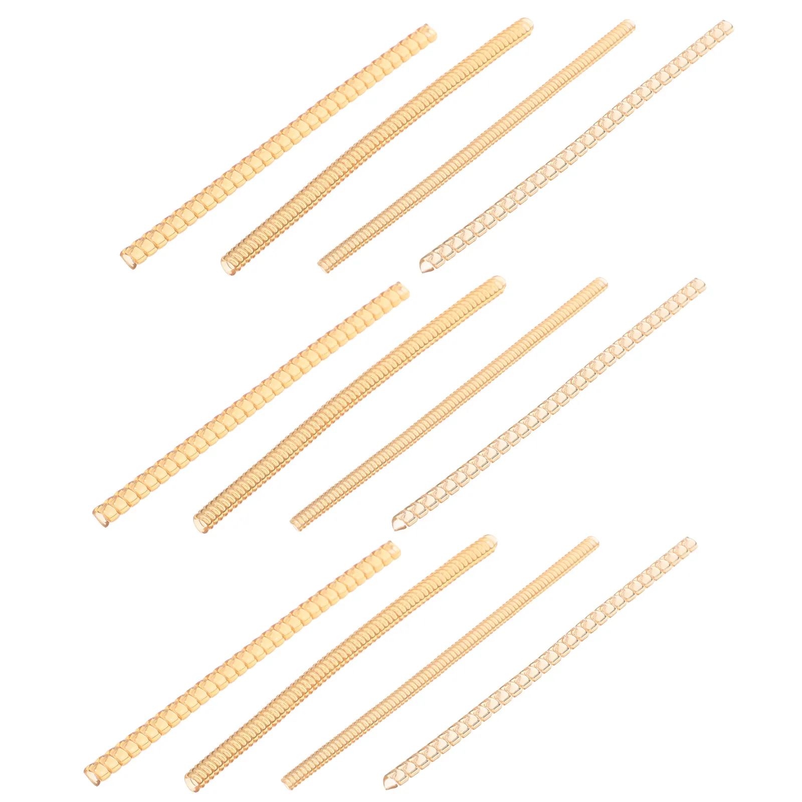 12Pcs Rings Adjuster Sizer Clear Plastic Invisible Spring Cord for Loose Rings Resizer Tightener Jewelry Making Supplies