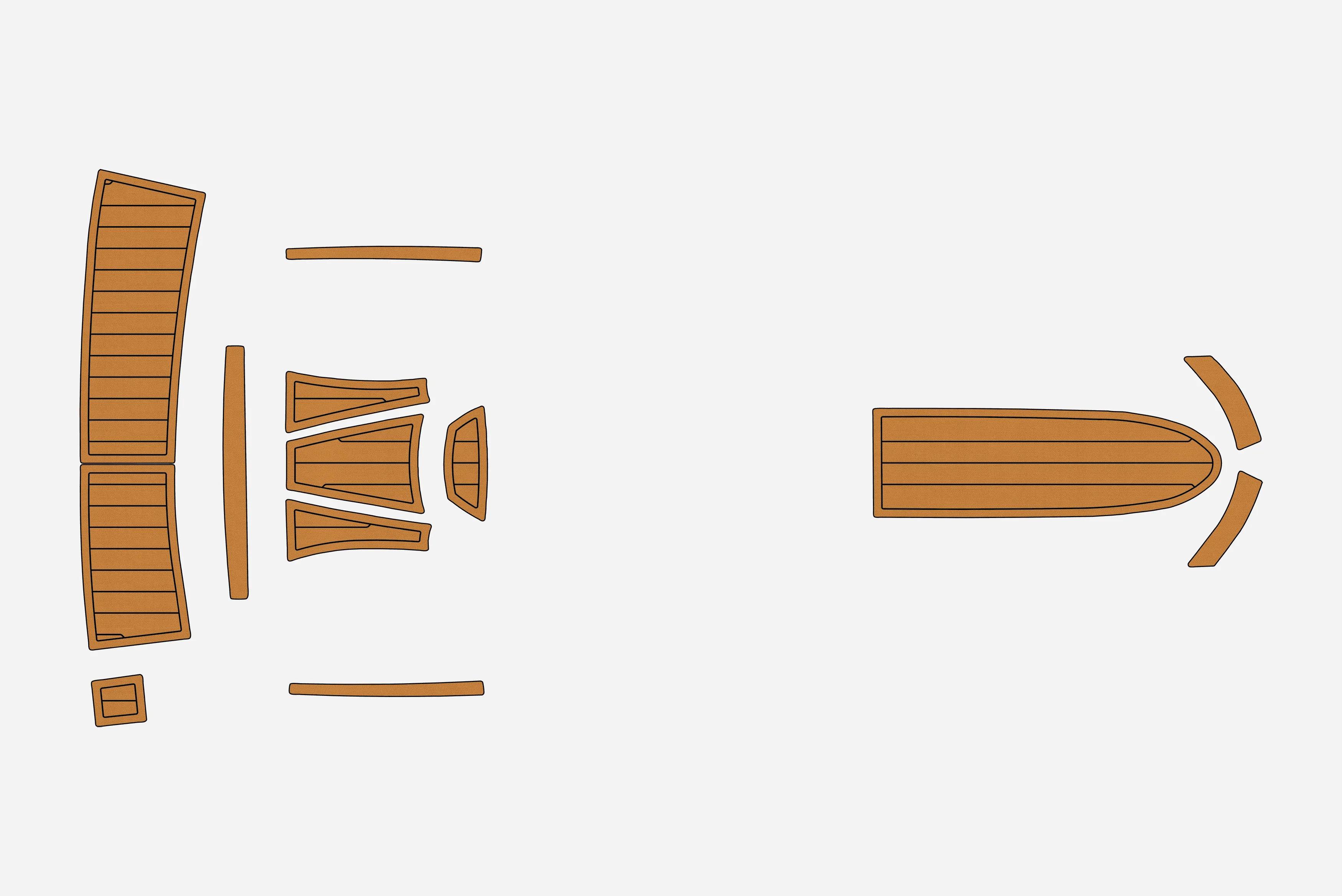 

2007-2008 Bayliner 185 BR 1/4 дюйма, 6 мм, пена EVA, Нескользящий морской коврик из тикового дерева из ПВХ, ковер цвета морской волны, морской пол