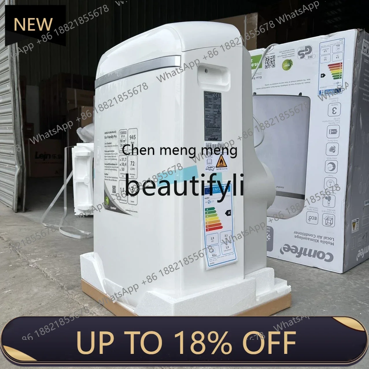 

Z189 Portable Air Conditioner Single Cooling Unit No Outdoor Unit Required Installation-Free