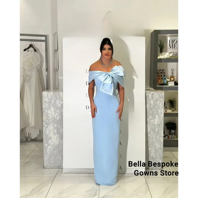 

Elegant Green Off Shoulder Prom Gown Women Bow Party Evening Dress Floor Length Special Occasion Dresses 2025 customized